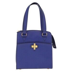 Celine Leather Circle Handbag Purple